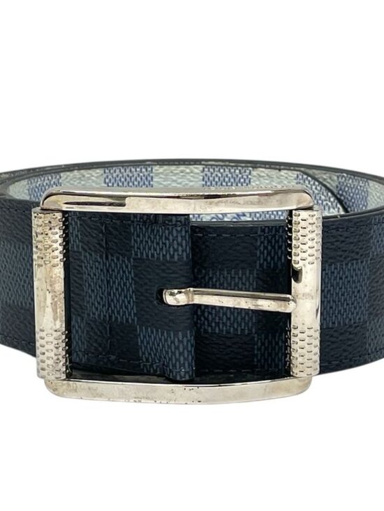 Louis Vuitton Accessories - Louis Vuitton Damier Cobalt Azur Belt Silver Black Luxury Sophistication